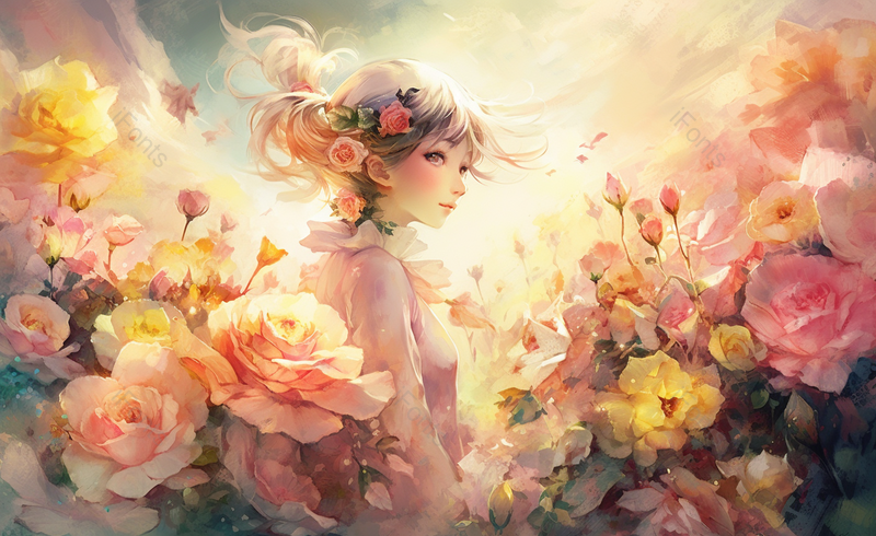 水彩唯美氛围花朵绽放背景图,插画/手绘图,插画/手绘图库,插画/手绘图下载,插画/手绘